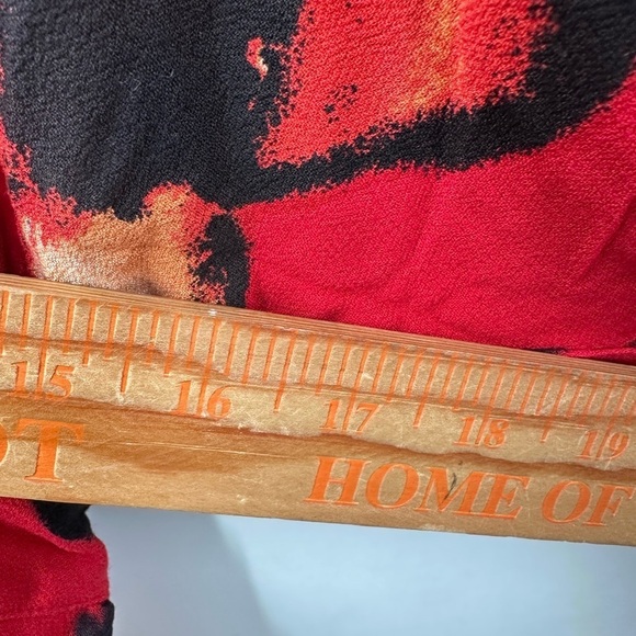 BAND OF THE FREE Dolly red floral puff sleeve woman mini bohemian dress NWT M - Picture 11 of 14